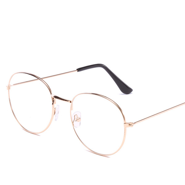 Optical frames myopia glasses metal retro style full frame round flat light for men and women apply 5225/5228/5229