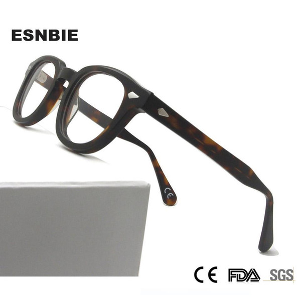 Men'S Vintage Round Optical Frame Brand Design Korea Eyeglasses For Men Women Acetate Eyewears Small Medium Gafas Miopia Hombre