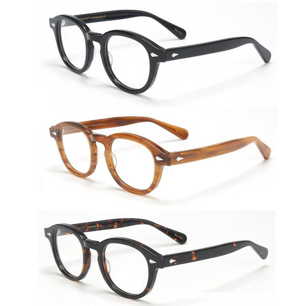 Zerosun Acetate Johnny Depp Glasses Men Women Eyeglasses Frames Small Large (135 140 145mm) Prescription Sprectacles Tortoise