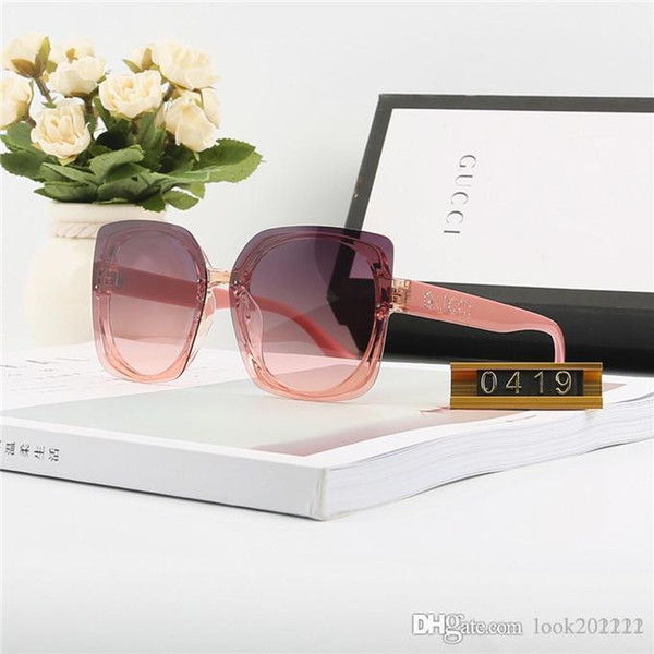 Brand Designer Sunglasses Luxury Fashion Male High-end UV400 Mirror Polly Material Multicolored Online Packaging Tape Box