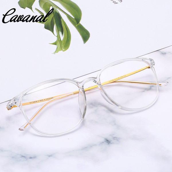 Men Titanium Myopia Frames Retro Transparent Glasses Frames Titanium Ultra Light Glasses for Women Lunette Transparente Homme