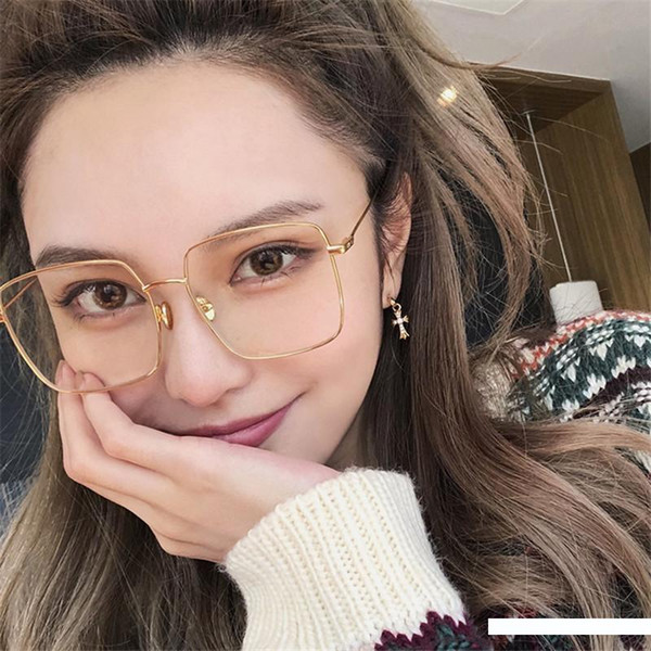 Cubojue Transparent Glasses Women 150mm Oversized Eyeglasses Frame Woman Men Nerd Prescription Spectacles Clear Lens Fashion