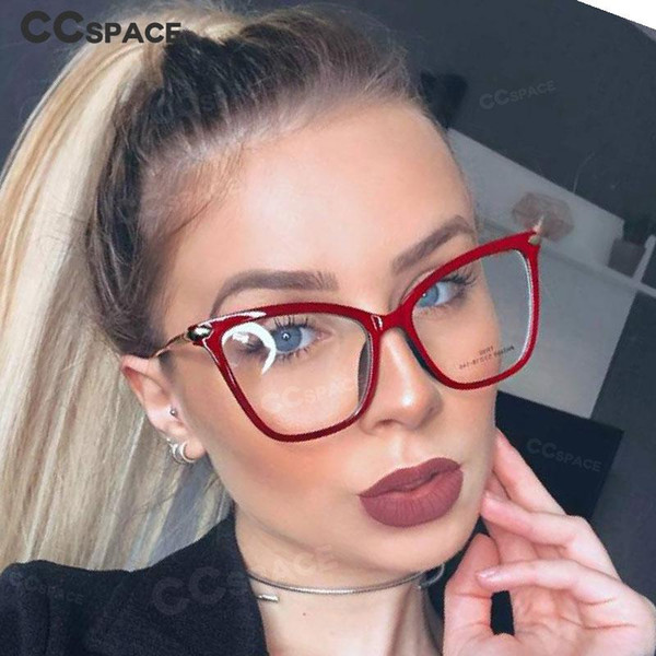 TR90 Anti-blue Light Big Cat Eye Glasses Frames Men Women Optical Fashion Computer Glasses 45918