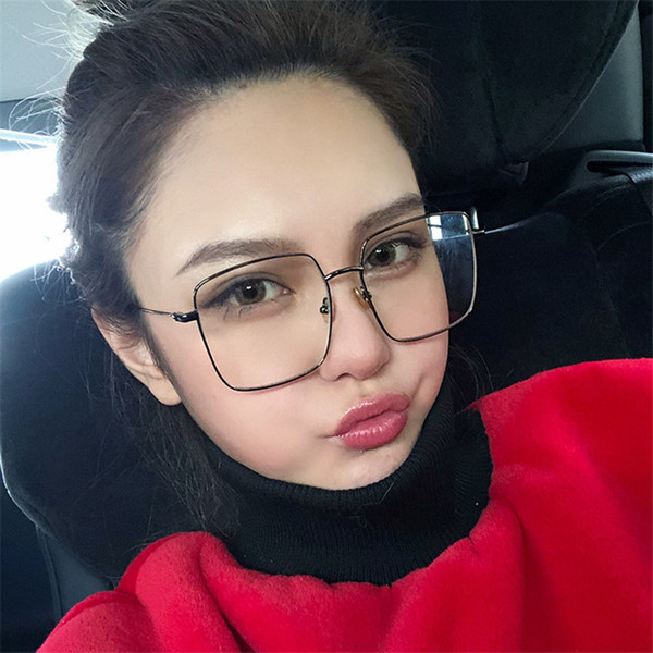 Wholesale-Cubojue Transparent Glasses Women 150mm Oversized Eyeglasses Fra Men Nerd Prescription Spectacles Clear Lens Fashion