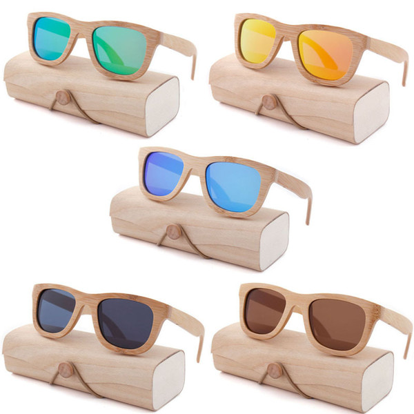 2019 custom full frame bamboo and wood glasses polarized multicolor sunglasses for men and women