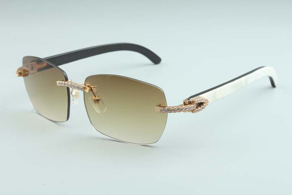 Factory Outlet Latest A9-B3524012 Diamond Natural mixed Horn Diamond Lens Sunglasses Fashion Men and Women Boundless Sunglasses