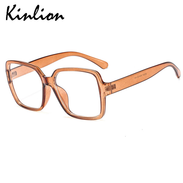 Kinlion Classic Vintage Oversized Square Women Glasses Frame Clear Optical Glasses Frame Men Retro Eye Frames for Women