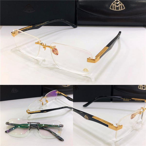 Fashion brand prescription eyeglasses THE ARTIST I rimless frame big legs optical glasses clear lens simple business style for men