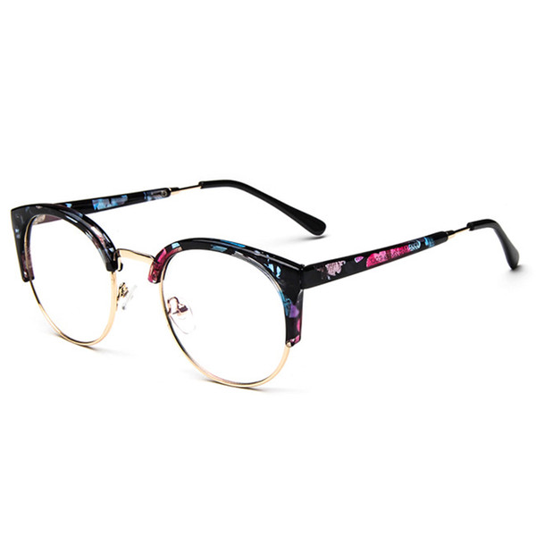 Cat Eye Eyeglasses Frame Goggles Transparent Glasses Half Frames Vintage Optical Spectacle Myopic Eye Glasses