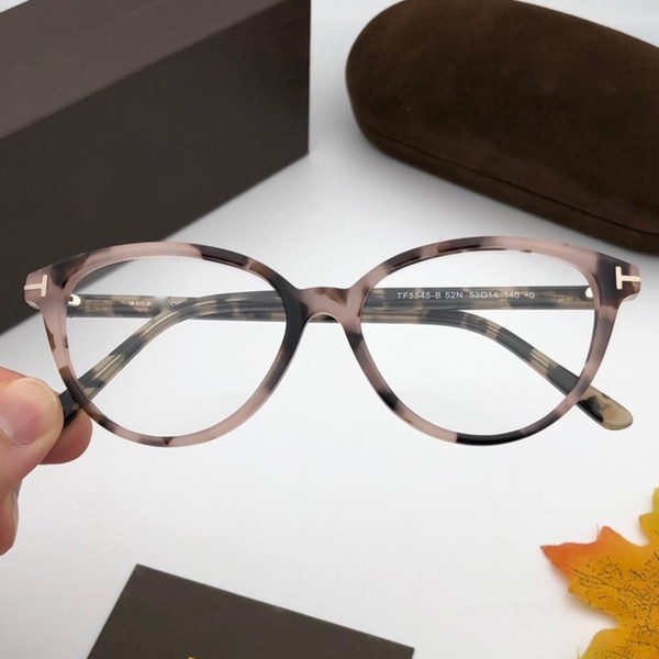 TOM Italy design TF5545-B cat eye vintage acetate women man myopia prescription glasses eyewear