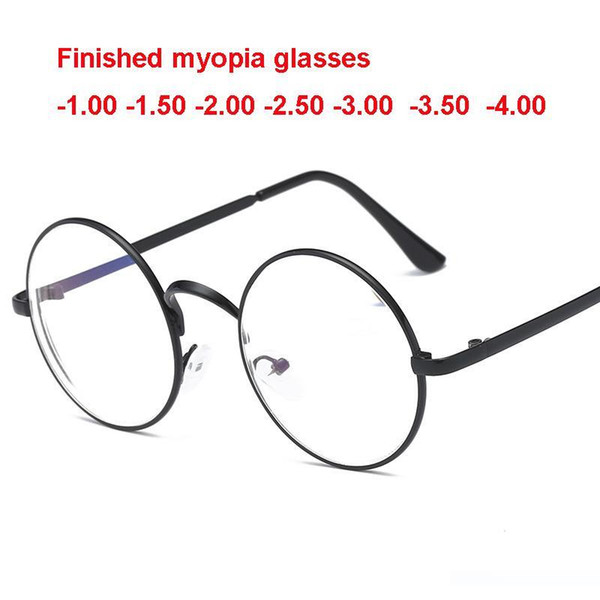 2019 Retro Round Eyewear Near Short Sighted Distance Glasses for Myopia -1.00 -1.50 -2.00 -2.50 Strength