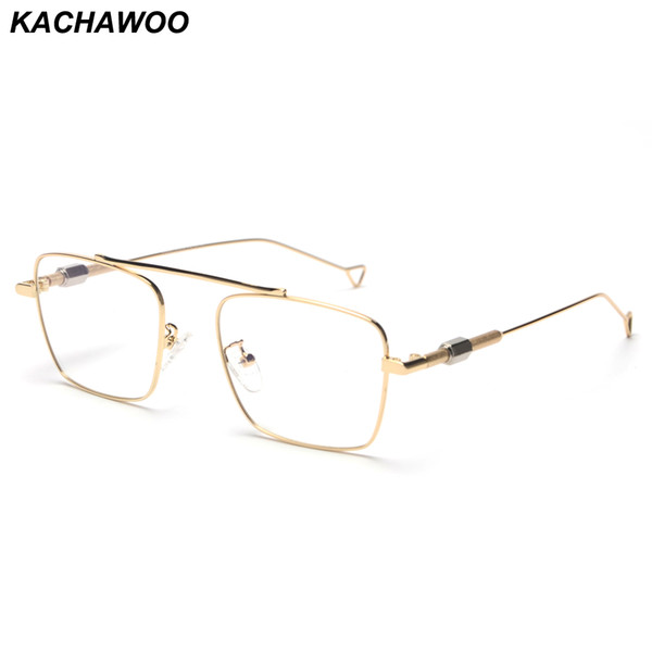 Kachawoo Optical Eyewear Frames Men Square Metal Computer Radiation Protection Glasses Frame Women Accessories