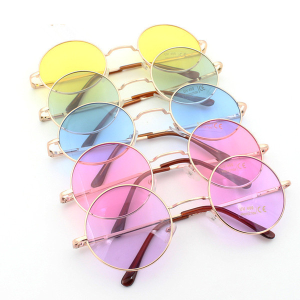 New Fashion Unisex Fashion Circle Sunglasses Glasses Colorful