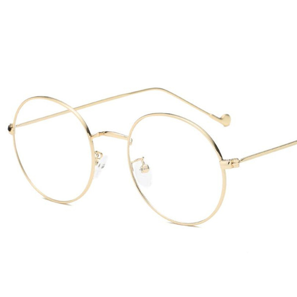 Round Glasses Frame Fashion Men Vintage Metal Frame Clear Lens Glasses Optical Glasses Women Mirror Plain LJJS178