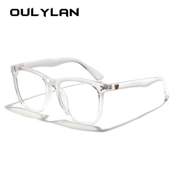 Oulylan Anti-blue light Glasses Frame Women Men Retro Anti Blu-ray Spectacle Vintage Optical Eyeglasses Fashion Fake Glasses