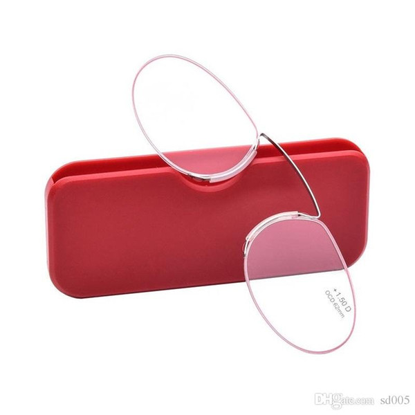 Metal Mini Presbyopic Glasses Degree +100 To +400 Diopter Frameless Light Clip Nose Reading With Box Present For Mother Father 18sg hh