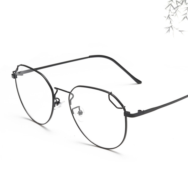 New Polygonal Metal Flat Mirror Student Ultra-light Decorative Glasses Frame