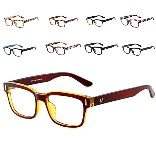 V-Shaped Box Eye Glasses Frames Brand For Men Women Luxury Computer Transparent Frames Eyewear Vintage Armacao Oculos De Grau