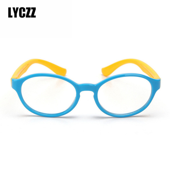 LYCZZ Children retro eyeglasses frames Flexible Glasses Frames for Kids soft eyewear Boys girls Myopia Optical Amblyopia