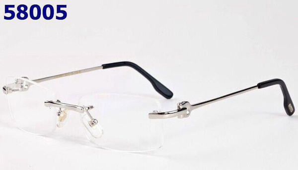 2018 Fashion Men Clear Rimless Glasses Frame Gold Silver Eyeglasses Frame Women Oculos De Grau Prescription Reading Glasses Oculos