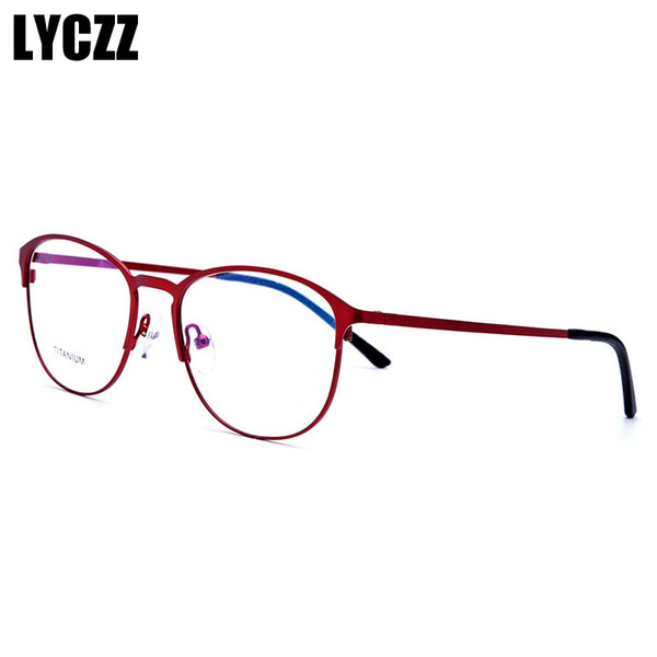 LYCZZ Anti Blue Light Titanium Glasses Frame Men Women Reading Eyewear Ultralight Eyeglasses myopia optical eyewear fashion