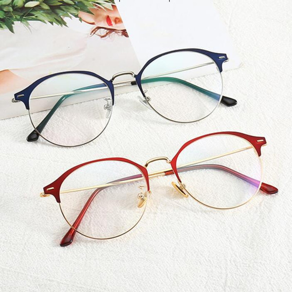 New fashion flat lens vintage glasses frame metal frame fashion glasses frame for man and women