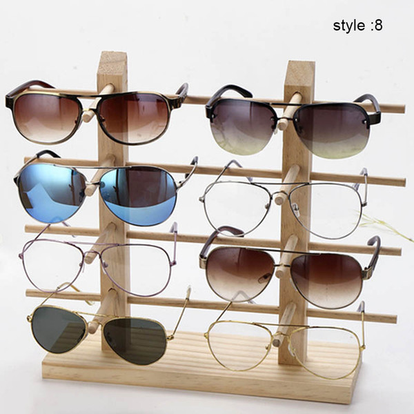 1 Pcs Wood Sunglass Display Rack Shelf Wooden Durable Eyeglasses Show Stand Holder AIC88