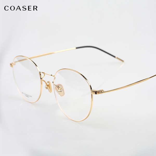 Titanium eyewear frames transparent round clear glasses frame Men Women Optical Prescription Eyeglasses Spectacles sight myopia