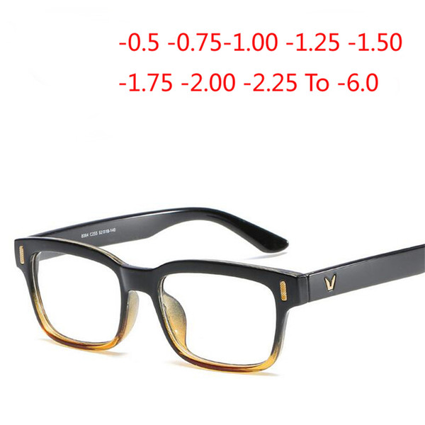 -0.5 -0.75 -1.0 To -6.0 Prescription Eyeglasses 1.56 Aspheric Lens Myopia Glasses For Unisex Literary Student Diopters Glasses