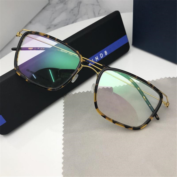 2019 New Luxury Vintage Glasses Famous Designer Brand Rectangle Myopia Eyewear Frame High Quality Titanium Short Sight Eyeglasses with Box