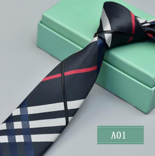 Mens Accessories Plaid Polyester Ties for Men Brand Neckwear Business Skinny Grooms Necktie for Wedding Party Suit Shirt