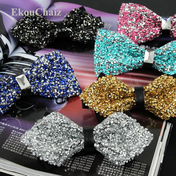 Festival Christmas Pajaritas Bowtie Imitation Crystal Noeud Papillon Homme Bow Ties Wedding Neckwear La Corbatas Gravatas Gola