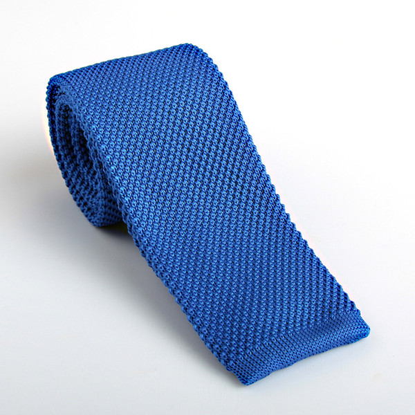 Men's Leisure Tie New Dress Knitted Pure Colors Narrow flat-headed tie for marriage