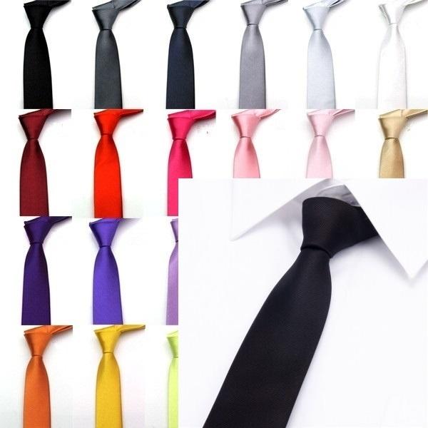 20 Colors Fashion Casual Tie Solid Color Skinny Necktie Formal Wedding Party Ties For Men Boy Student Business Tie