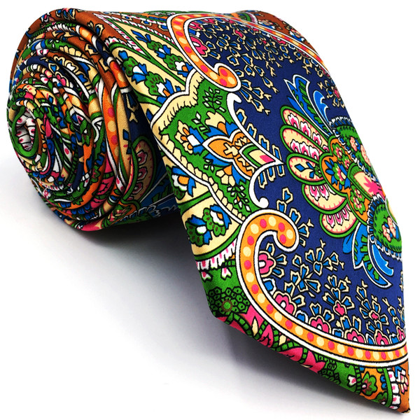 U31 Paisley Multicolor Red Green Yellow Blue Mens Ties Necktie 100% Silk Printing Handmade New