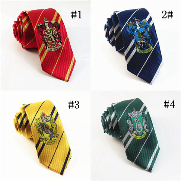 50pcs 4 Color New Tie Clothing Accessories Borboleta Necktie College Style Tie Harry Potter Gryffindor Series Gift