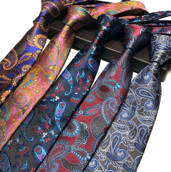 New Design Mens Neck Tie Luxury Man Floral Paisley Neckties 145*8*3.8cm Classic Business Casual Wedding Tie