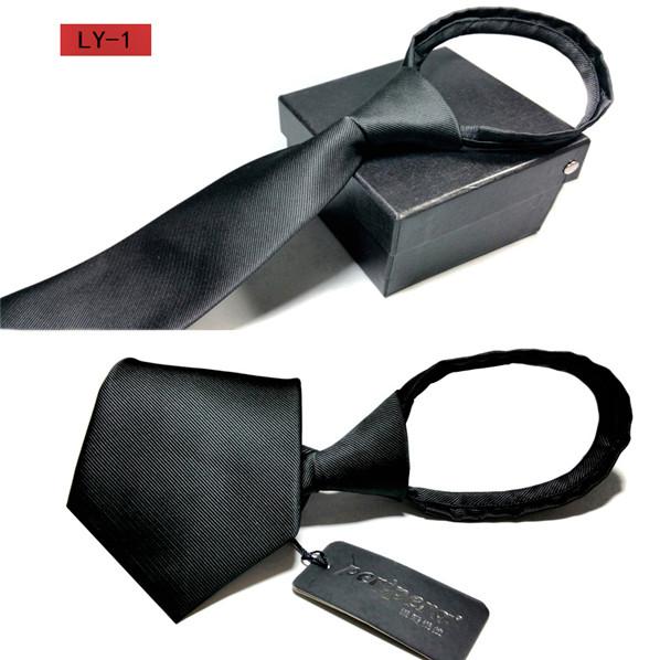 Cross-border hot seller zipper tie 2019 men easy pull tie lazy people convenient pull 8cm formal business