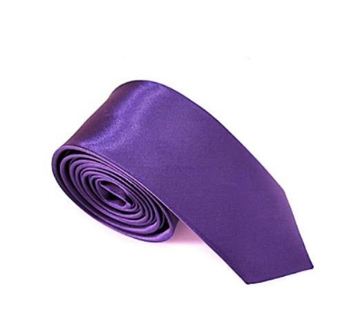 Explosion models 5cm solid color tie Men's casual narrow polyester silk tie