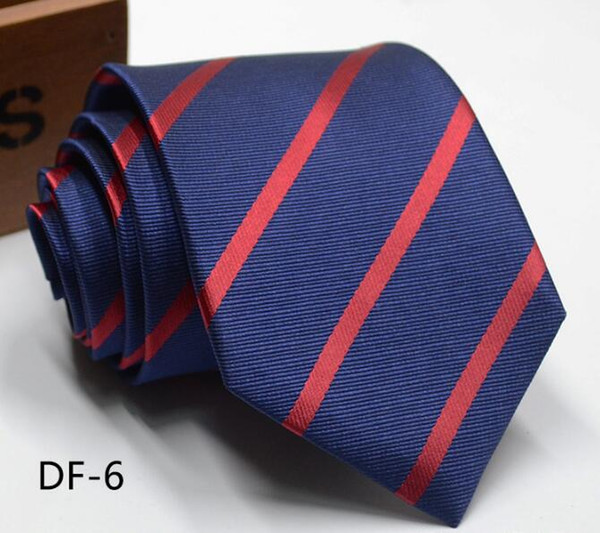 8cm business man's multi-color fashion necktie polyester yarns wedding christmas valentine parties gift