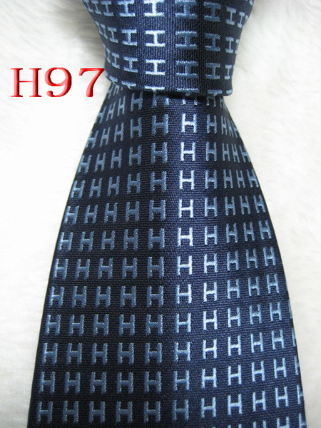 Fashion Classic Mens Silk Polyester Ties Men Brand Designer Neckwear Business Skinny Grooms Necktie Wedding Party Suit Shirt Luxury H97-012