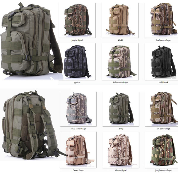 Retai l&Wholesale nylon 30L Outdoor Sport Military Tactical Backpack Rucksacks Camping Hiking Trekking Bag free shipping