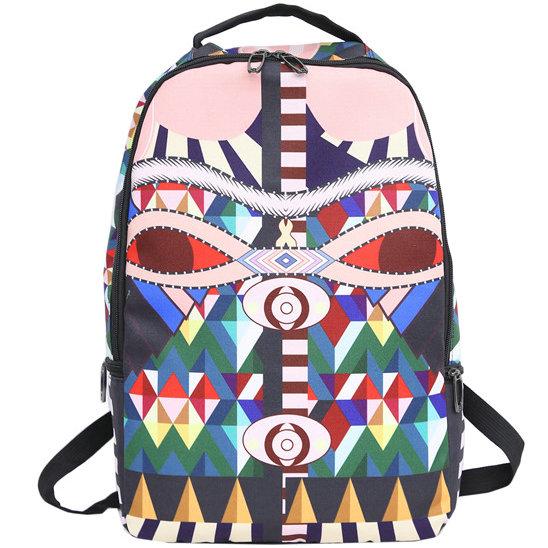 Color rhombus backpack Sprayground face daypack Street unisex schoolbag Spray ground rucksack Sport school bag Outdoor day pack