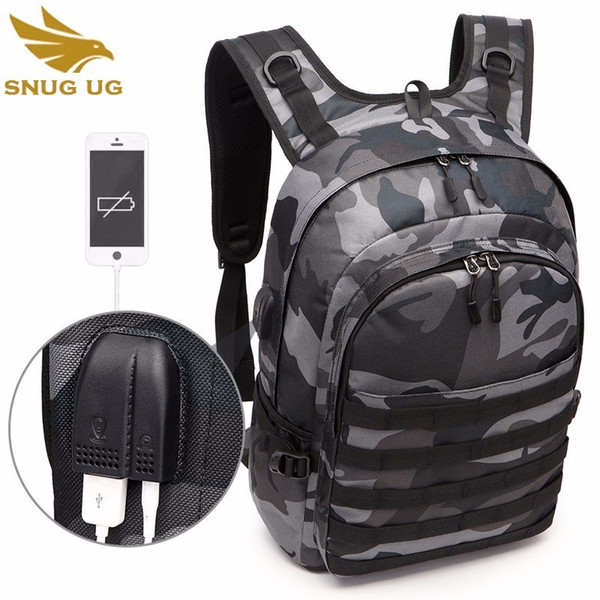 Men Bag Battlefield Backpack Multifunction Large Capacity Camouflage Travel Oxford USB Headphone Jack Game Level 3 Bag Bagpack