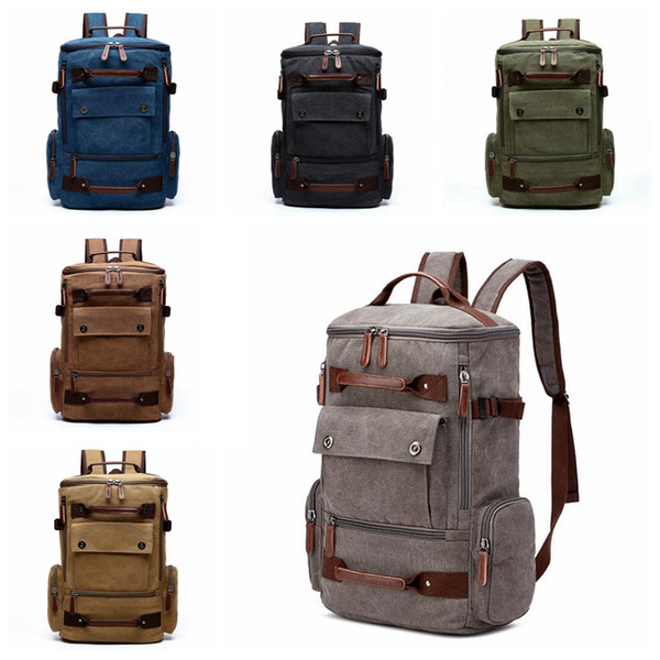 Canvas Masculine Knapsack Rucksack Pure Color High Capacity Leisure And Multipurpose Travelling Bag Fashion Back Hot Sale DDA674