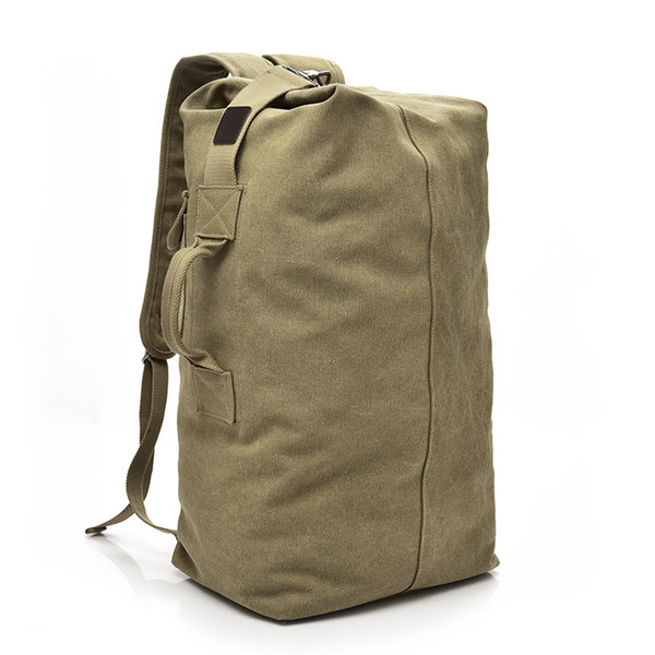 Large Capacity Male Canvas Backpacks Man Travel Bag Mountaineering Backpack Men Bags Canvas Bucket Shoulder Bag Bolsas