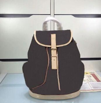 Brand New Backpack Men Bag Real Canvas Leather Quality Bosphore School Bags Wavy lines Hobo Bags Wallets Josh M40107