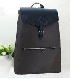 genuine leather Damier toile Macassar Backpack Christopher Palk Man Backpack Real Leather Brand Men Backpack 40637