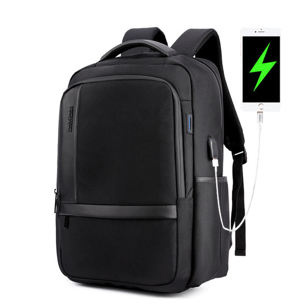 Casual Shockproof USB Charging Men Computer Bag Anti Theft Backpack Oxford Waterproof Laptop Backpack Schoolbag Large Capacity