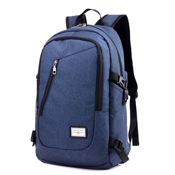 New with usb interface travel backpack student bag light male casual female shoulder bag